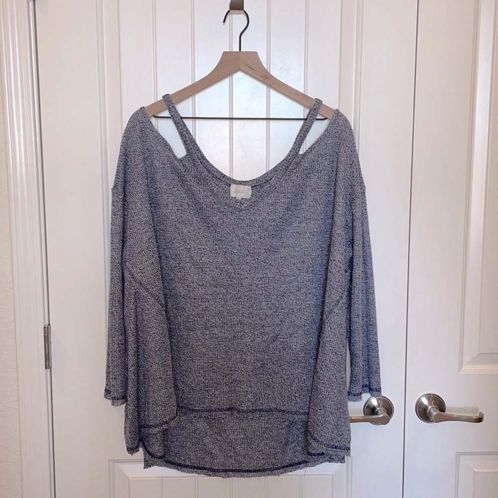 Anthropology Brand "Deletta" Cold Shoulder Knit Top- NWOT - Picture 5 of 11